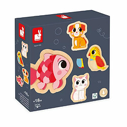 Lot de 4 puzzles évolutifs Animaux de compagnie - Janod