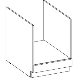 Tbs Meuble bas pour four encastrable avec plan de travail - Décor chene sonoma - L 60 x P 51,6 x H 85 cm - LASSEN pas cher