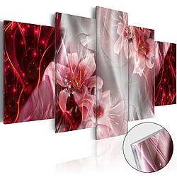 Decoshop26 Tableaux en verre acrylique décoration murale motif Comète Incarnadine 100x50 cm TVA110064