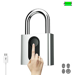 Wewoo Cadenas Serrure de porte rechargeable USB d'empreinte digitale Déverrouillage rapide Sécurité Keyless Smart Metal Lock