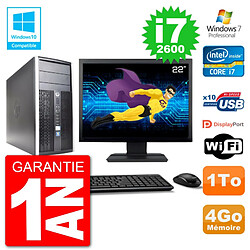 PC HP 6300 MT Ecran 22" Core i7-2600 RAM 4Go Disque 1To Graveur DVD Wifi W7 · Occasion 