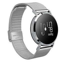 Wewoo Bracelet connecté argent 0.95 pouces écran OLED en acier Bluetooth Smart Bracelet, IP67 imperméable, podomètre de / Moniteur de pression artérielle / de fréquence cardiaque / Rappel sédentaire, Compatible avec Android et iOS Téléphones