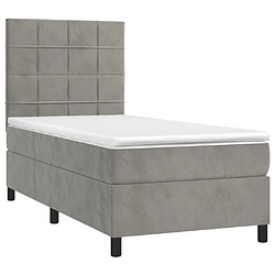 Avis Sommier à lattes,Cadre à lattes de lit pour Adulte matelas et LED Gris clair 100x200 cm -MN36686