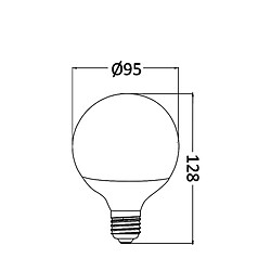 BRAYTRON Ampoule globe LED 14W E27 G95 3000K