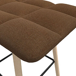 vidaXL Tabouret de bar Marron Tissu pas cher