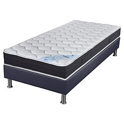 Ebac Matelas ressort + Sommier SP18 Volcan 90x200 Rubis - H. 21 cm - Soutien très ferme 