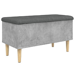 Maison Chic Banc de rangement | Meuble de rangement d'Entrée | Coffres d'Intérieur gris béton 82x42x46 cm bois d'ingénierie -MN95189