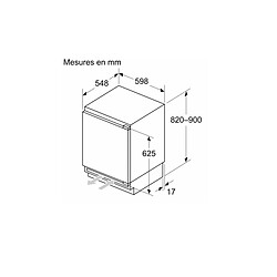 Réfrigérateur 1 porte 110l blanc - KUL22VFD0 - BOSCH pas cher