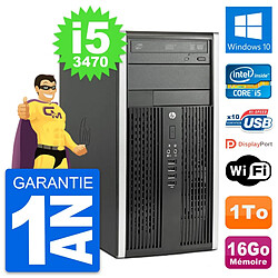 PC Tour HP Compaq Pro 6300 CMT Intel i5-3470 RAM 16Go Disque 1To Windows 10 Wifi - Occasion