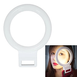 Wewoo Lumière Selfie LED Light Live de remplissage du flash avec retardateur (blanc) 