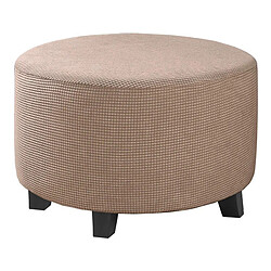 Housses De Pouf Housse De Repose-pieds Ronde Amovible Gris tabourets repose-pieds tables centrales salon