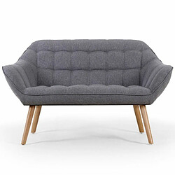 Paris Prix Canapé 2 Places Scandinave Taone 128cm Gris 