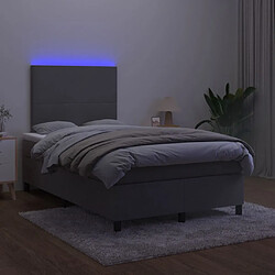 Acheter Sommier à lattes LED,Cadre à lattes de lit avec matelas pour Adulte Gris foncé 120x200 cm -MN48568