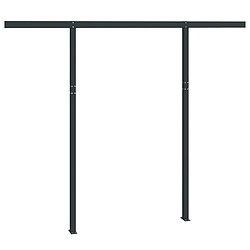 vidaXL Jeu de poteaux d'auvent anthracite 300x245 cm fer