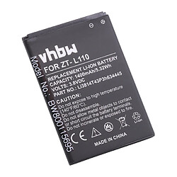 vhbw Li-Ion batterie 1400mAh (3.8V) pour téléphone portable mobil smartphone comme ZTE Li3814T43P3h634445 