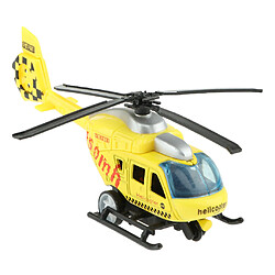 Échelle 1:43 Hélicoptère Diecast Modèle Jouet Pull Back Toy pour Enfants Garçons Jaune