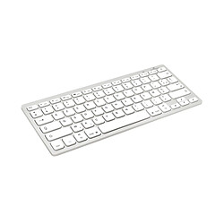 Clavier Bluetooth Bluestork BS-KB-MICRO/BT/SP Blanc Argenté Espagnol Qwerty