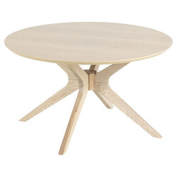 Toilinux Table basse ronde en MDF - Beige Toilinux - Table basse ronde en MDF - Beige - Nature