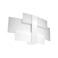 Luminaire Center Applique murale Celia Wall Verre,acier blanc 2 ampoules 23cm