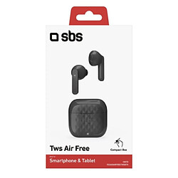 Sbs TWS Air Free Écouteurs Sans Fil Intra-Auriculaire Microphone Inclus Prise de Charge Noir