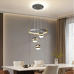 Acheter Universalis 60W Acrylic Round LED Tri-colour Light Living Room Dining Room Chandelier