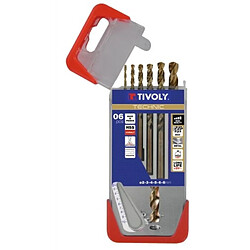 Tivoly Coffret de 6 forets inox hss Cobalt queue cylindrique Hi-Perf 