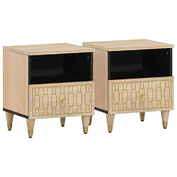 Avis Maison Chic Lot de 2 Tables de chevet - Tables de Nuit 40x33x46 cm Bois de manguier solide