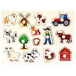 Bino 88114 Ferme Peg Puzzle