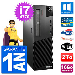 PC Lenovo ThinkCentre M93p SFF Intel i7-4770 RAM 16Go Disque 2To Windows 10 Wifi - Occasion