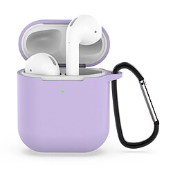 Wewoo Coque Ecouteurs sans fil en silicone anti-choc pour Apple AirPods 1/2 Violet