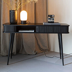 Mes Console 2 portes 120x35x74 cm décor chêne noir - BARBIER 