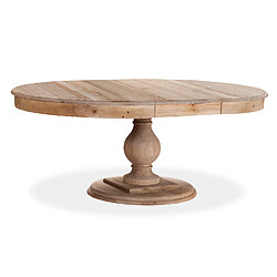 Avis Table ronde extensible en bois massif Héloïse Bois naturel et pied naturel