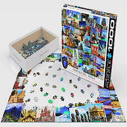 Eurographics 6000?1 907,5 cm Monde Globetrotter Puzzle (Lot de 1000)