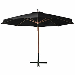 Avis Maison Chic Parasol Jardin | Parasol suspendu avec mat Noir 3,5x2,9 m Bois de sapin massif - GKD74721