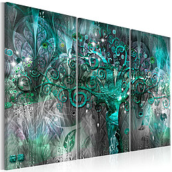 Decoshop26 Tableau toile de décoration murale impression premium en 3 parties sur châssis en bois motif Arbre du futur I 120x80cm 11_0014301