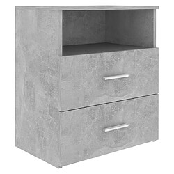 vidaXL Table de chevet Gris béton 50x32x60 cm