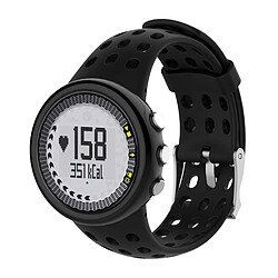 Wewoo Bracelet pour montre connectée Dragonne de remplacement mâle en silicone SUUNTO M1 / M2 / M4 / M5 Noir 