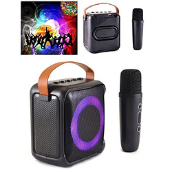 ENCEINTE SONO PORTABLE PARTY BLUETOOTH KARAOKE 20W MOBILE USB LED RGB MSD TELECOMMANDE +MICRO SANS FIL Radio Fm 