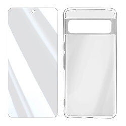 4smarts Pack Protection pour Google Pixel 8 Pro, Coque Souple et Verre Trempé Transparent