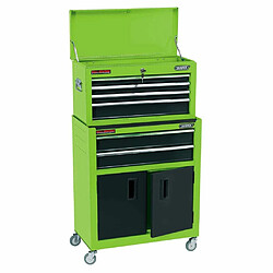 Draper Tools Armoire et coffre à outils combi 61,6x33x99,8 cm Vert