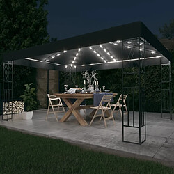 Maison Chic Tonnelle | Pergola avec guirlande lumineuse à LED 3x4 m Anthracite Tissu -GKD58606