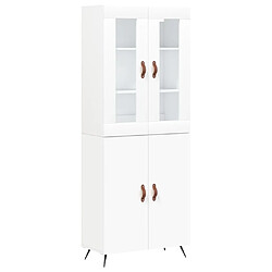 Maison Chic Buffet,Meuble de Rangement,commode pour salon,Cuisine Blanc 69,5x34x180 cm Bois d'ingénierie -MN60994