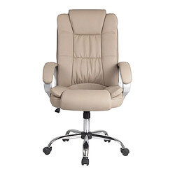 Vs Venta-Stock Fauteuil de bureau KAREN taupe. Hauteur d'assise :48-58 cm.