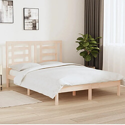 Maison Chic Lit Moderne Chambre - Cadre/structure de lit pour adulte Bois de pin massif 160x200 cm -MN51829