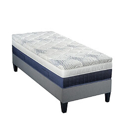 Bellecour Ensemble Castellane Ensemble CASTELLANE 90x190 cm | Matelas Mémoire de forme + Sommier Bois