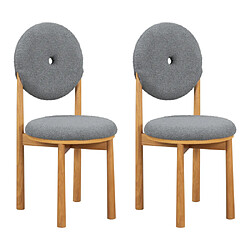 ComfortXL Chaise En Laine D'agneau, Ensemble De 2 Chaises De Salle À Manger, Moderne Et Épuré