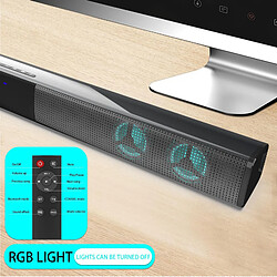 Yonis Barre De Son Bluetooth RGB Colorée Atmosphère Light 5.0 HiFi 4 Hauts-Parleurs pas cher