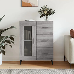 Maison Chic Buffet,Meuble de Rangement,commode pour salon,Cuisine sonoma gris 69,5x34x90 cm bois d'ingénierie -MN23666