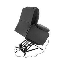 Mes Fauteuil de relaxation releveur électrique en PU noir - VALIA pas cher