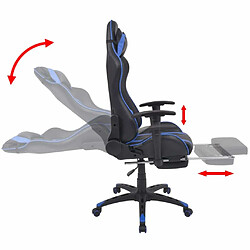 Avis Maison Chic Chaise Gaming | Chaise de bureau Ergonomique Fauteuil inclinable avec repose-pied Bleu -GKD44804